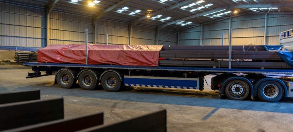 flatbed freight trailer